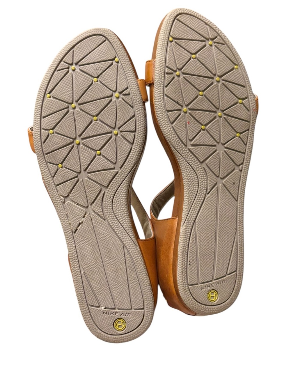 Cole Haan & Nike Cognac Leather Crisscross Strappy Vacation Summer Sandals sz 7 - Picture 7 of 16